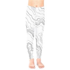 Topography Map Kids  Leggings by goljakoff