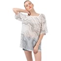 Topography map Oversized Chiffon Top View1