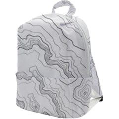 Topography Map Zip Up Backpack by goljakoff