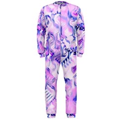 Hydrangea Blossoms Fantasy Gardens Pastel Pink And Blue Onepiece Jumpsuit (men)  by CrypticFragmentsDesign