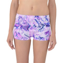 Hydrangea Blossoms Fantasy Gardens Pastel Pink And Blue Boyleg Bikini Bottoms by CrypticFragmentsDesign