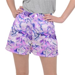 Hydrangea Blossoms Fantasy Gardens Pastel Pink And Blue Ripstop Shorts by CrypticFragmentsDesign