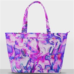 Hot Pink Fuchsia Flower Fantasy  Back Pocket Shoulder Bag  by CrypticFragmentsDesign