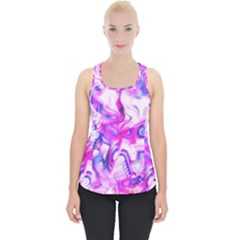 Hot Pink Fuchsia Flower Fantasy  Piece Up Tank Top by CrypticFragmentsDesign