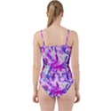 Hot Pink Fuchsia Flower Fantasy  Cut Out Top Tankini Set View2