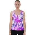 Hot Pink Fuchsia Flower Fantasy  Velvet Tank Top View1