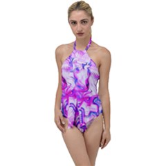 Hot Pink Fuchsia Flower Fantasy  Go With The Flow One Piece Swimsuit by CrypticFragmentsDesign