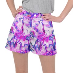 Hot Pink Fuchsia Flower Fantasy  Ripstop Shorts by CrypticFragmentsDesign