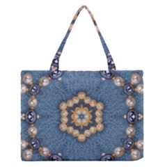 Denimpearls Zipper Medium Tote Bag by LW323