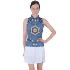 Denimpearls Women s Sleeveless Polo Tee by LW323