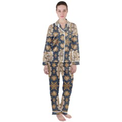 Denimpearls2 Satin Long Sleeve Pajamas Set by LW323