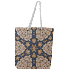 Denimpearls2 Full Print Rope Handle Tote (large) by LW323