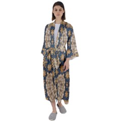 Denimpearls2 Maxi Satin Kimono by LW323