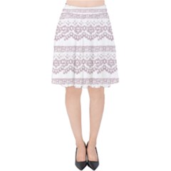 Purple-lace Velvet High Waist Skirt