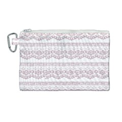 Purple-lace Canvas Cosmetic Bag (large) by PollyParadise