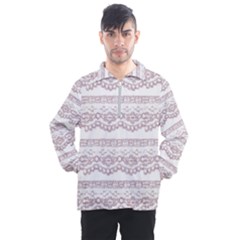 Purple-lace Men s Half Zip Pullover by PollyParadise