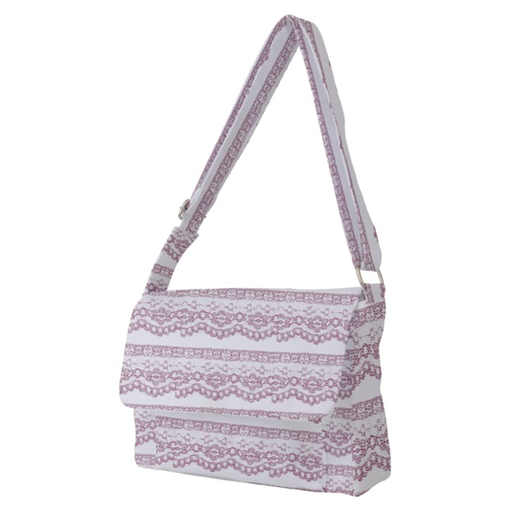 Purple-lace Full Print Messenger Bag (M)