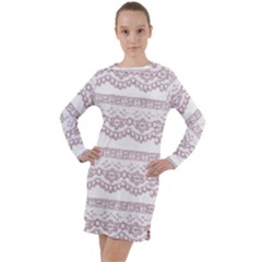 Purple-lace Long Sleeve Hoodie Dress by PollyParadise