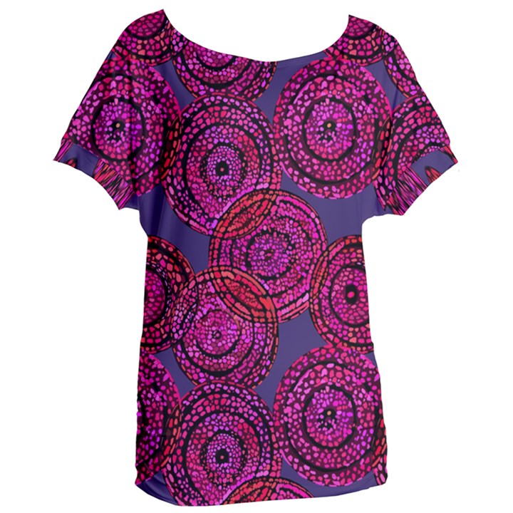 Unusual Circles  Abstraction Women s Oversized Tee