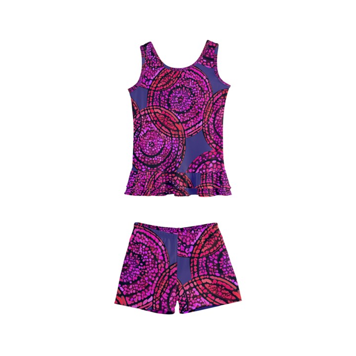 Unusual Circles  Abstraction Kids  Boyleg Swimsuit