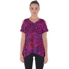 Unusual Circles  Abstraction Cut Out Side Drop Tee by SychEva