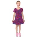 Unusual Circles  Abstraction Kids  Short Sleeve Velvet Dress View1