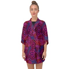 Unusual Circles  Abstraction Half Sleeve Chiffon Kimono by SychEva