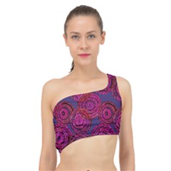 Unusual Circles  Abstraction Spliced Up Bikini Top  by SychEva