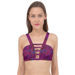 Unusual Circles  Abstraction Cage Up Bikini Top by SychEva