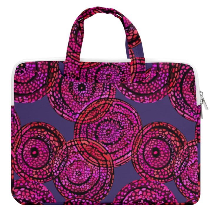 Unusual Circles  Abstraction MacBook Pro Double Pocket Laptop Bag