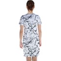 Black And White Grunge Abstract Print Short Sleeve Nightdress View2