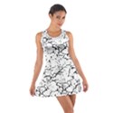 Black And White Grunge Abstract Print Cotton Racerback Dress View1