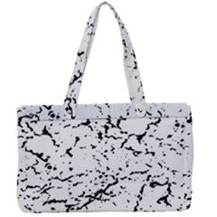 Black And White Grunge Abstract Print Canvas Work Bag