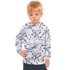 Black And White Grunge Abstract Print Kids  Hooded Pullover by dflcprintsclothing