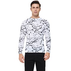 Black And White Grunge Abstract Print Men s Long Sleeve Rash Guard by dflcprintsclothing