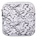 Black And White Grunge Abstract Print Mini Square Pouch View1