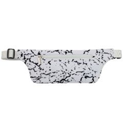 Black And White Grunge Abstract Print Active Waist Bag by dflcprintsclothing