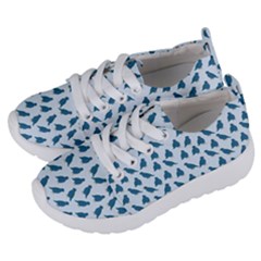 Cute Minimalistic Pattern With Blue Birds In  Scandinavian Style Kids  Lightweight Sports Shoes by EvgeniiaBychkova