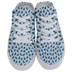 Cute Minimalistic Pattern With Blue Birds In  Scandinavian Style Half Slippers by EvgeniiaBychkova