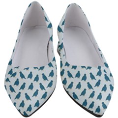 Cute Minimalistic Pattern With Blue Birds In  Scandinavian Style Women s Block Heels  by EvgeniiaBychkova