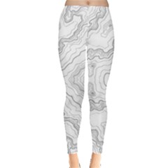 Topography Map Leggings  by goljakoff