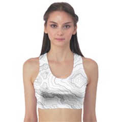 Topography Map Sports Bra by goljakoff