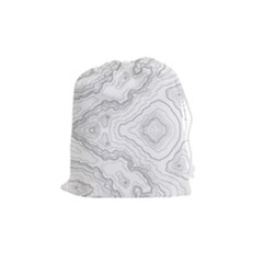 Topography Map Drawstring Pouch (medium) by goljakoff