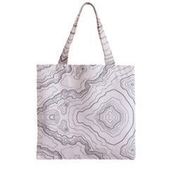 Topography Map Zipper Grocery Tote Bag by goljakoff