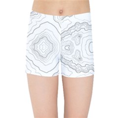 Topography Map Kids  Sports Shorts by goljakoff