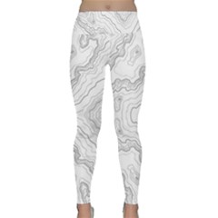 Topography Map Lightweight Velour Classic Yoga Leggings by goljakoff