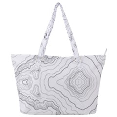 Topography Map Full Print Shoulder Bag by goljakoff