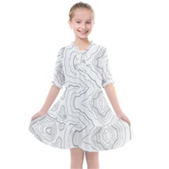 Topography Map Kids  All Frills Chiffon Dress by goljakoff