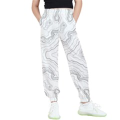 Topography Map Kids  Elastic Waist Pants by goljakoff