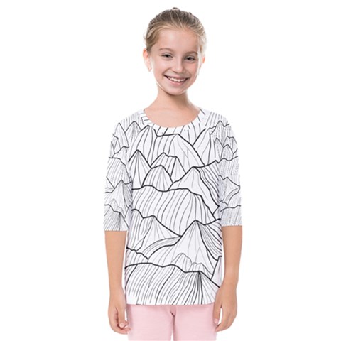 Mountains Kids  Quarter Sleeve Raglan Tee by goljakoff